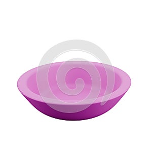 Pink bowl 3D.