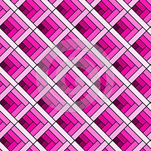 Pink Boxes Squares Seamless Background