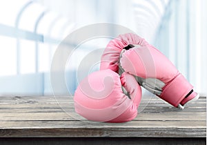 Pink boxing glove