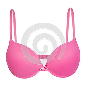 A Pink bra isolated on white background. Lingerie