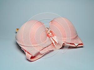 Pink bra or underwear isolated