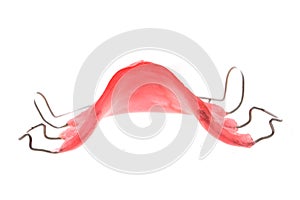 Pink braces isolated