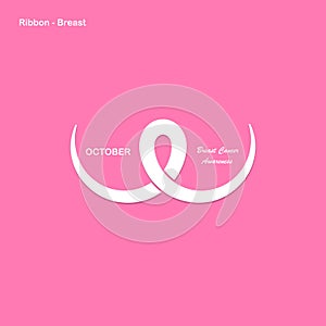 Pink Breast,Bosom,or Chest icon.Breast Cancer October Awareness