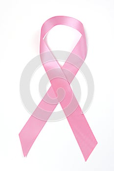 Pink breast cancer awareness ribbon