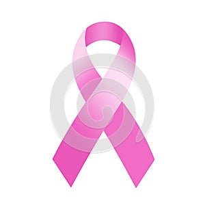 Pink breast cancer awareness ribbon