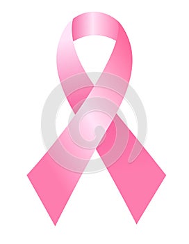 Pink breast cancer awareness ribbon / EPS photo