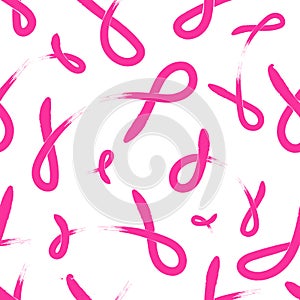 Pink breast cancer awareness ribbons vector background