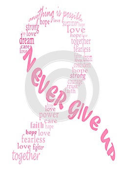 Pink breast cancer ribbon