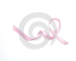 Pink breast cancer ribbon photo