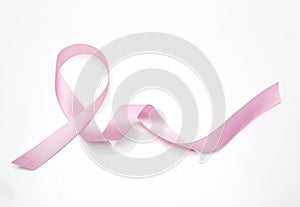 Pink breast cancer ribbon photo