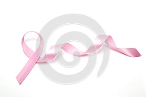 Pink breast cancer ribbon photo