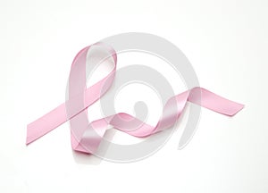 Pink breast cancer ribbon photo