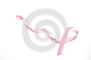 Pink breast cancer ribbon photo