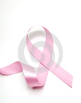 Pink breast cancer ribbon photo