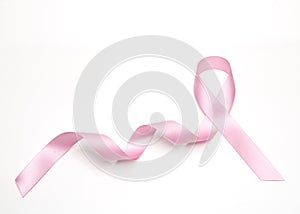 Pink breast cancer ribbon photo