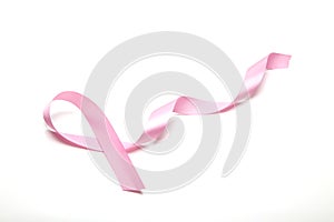 Pink breast cancer ribbon photo