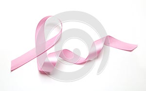 Pink breast cancer ribbon photo