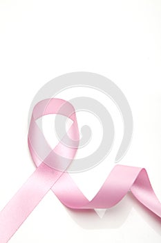 Pink breast cancer ribbon photo