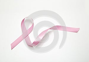 Pink breast cancer ribbon photo