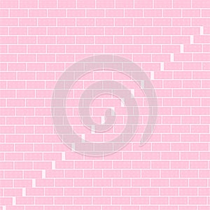 Pink brick wall abstract background pattern textured vector illustration graphic design EPS JPG 5000x5000