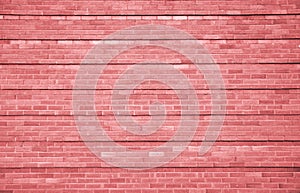 Pink brick wall background with horizontal stripe pattern