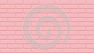 Pink brick wall texture. Empty background. Vintage stonewall. Room design interior. Backdrop for cafe. High quality seamless