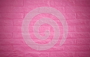 Pink brick wall texture with vintage style pattern for background and design art work