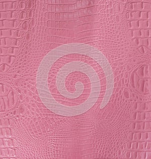 Pink Brown Embossed Gator Leather Texture