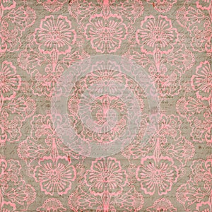 Pink and Brown Grungy Vintage Flower background
