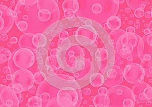 Pink bubbles digital art illustrated background wallpaper design