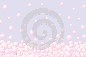 Pink bubbles on a lilac background