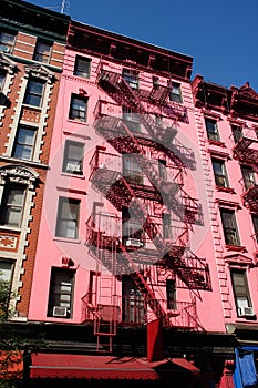Pink building in SoHo, NYC photo