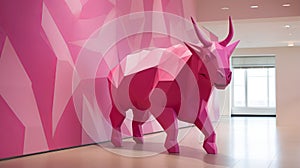 Pink Bull Sculptures: Unique Commercial Art By Tyler Walpole