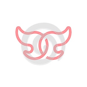 Pink butterfly abstract logo, Beautiful butterfly symbol, Vector Illustration Design, Isolated on White Background - Vector