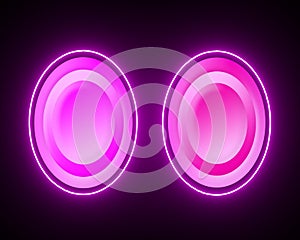Pink button sign in the 3d rendering