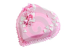 Pink cake heart