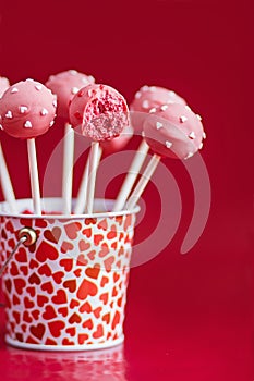 Pink cake pops