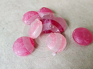 Pink candy closeup. sweetmeats. background