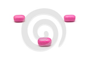 Pink Candy Mints Isolated