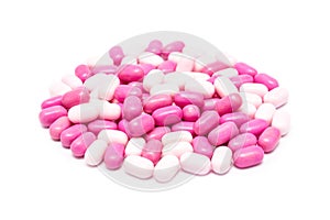 Pink Candy Mints Isolated