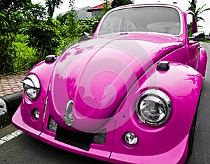 Pink car - beetle