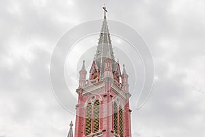 Pink Catholic Church in Ho Chi Minh City, Vietnam