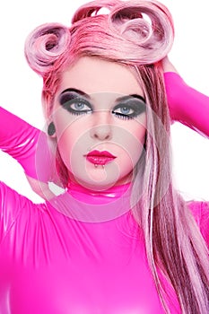 Pink catsuit