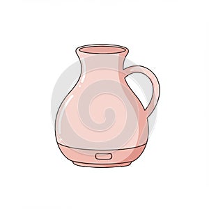 Pink Ceramic Diffuser on White Background