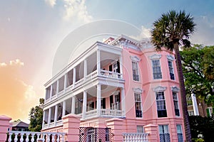 Pink Charleston Mansion