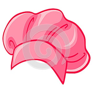 Pink Chef Hat Cap Vector Illustration