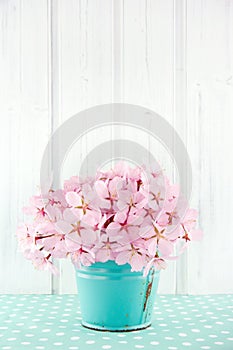 Pink cherry blossom flower bouquet