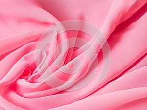 Pink chiffon fabric for background or texture