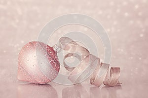 Pink christmas ornament