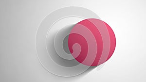 Circle casts a soft shadow to the left, suggesting a light source from